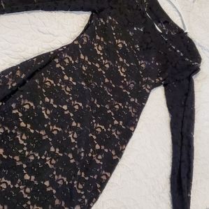 Express backless lace mini dress